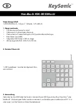 Preview for 6 page of KeySonic KSK-8022MacU Manual