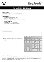 Preview for 8 page of KeySonic KSK-8022MacU Manual