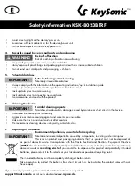 Preview for 4 page of KeySonic KSK-8023BTRF Manual