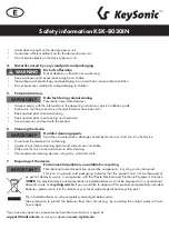 Preview for 3 page of KeySonic KSK-8030IN Manual