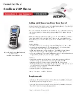 Preview for 1 page of Keyspan Cordless VoIP Phone Datasheet