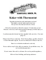 Keystoker Koker with Thermostat Installation Instructions Manual preview