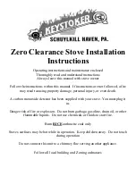 Keystone Stoker Zero Clearance Installation Instructions Manual предпросмотр