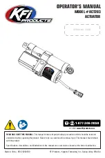 Предварительный просмотр 1 страницы KFI ACT203 Operator'S Manual