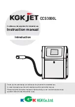 Preview for 1 page of KGK CCS3000L Instruction Manual