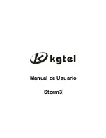 Предварительный просмотр 8 страницы kgtel Storm3 User Manual