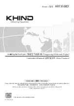 KHIND ARF3500D Instruction Manual предпросмотр