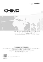 Предварительный просмотр 1 страницы KHIND ARF77D Instruction Manual