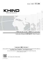 Preview for 1 page of KHIND IC1206 Instruction Manual