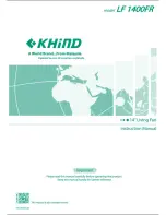 KHIND LF 1400FR Instruction Manual предпросмотр