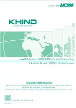 Предварительный просмотр 1 страницы KHIND MC388 Instruction Manual