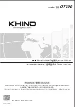 Preview for 1 page of KHIND OT100 Instruction Manual