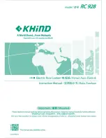 Preview for 1 page of KHIND RC 928 Instruction Manual