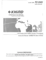 Предварительный просмотр 1 страницы KHIND TO 3505 Instruction Manual