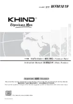 Preview for 1 page of KHIND WFM1019 Instruction Manual