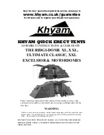 Preview for 1 page of Khyam RIDGI-DOME XL Assembly Instructions & User Manual