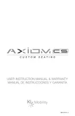 Ki Mobility AXIOM CS User Instruction Manual & Warranty предпросмотр