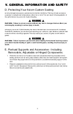 Preview for 10 page of Ki Mobility AXIOM CS User Instruction Manual & Warranty