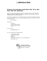 Preview for 4 page of Ki Mobility Little Wave "Flip" XP User Instruction Manual & Warranty