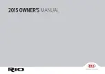 Предварительный просмотр 1 страницы Kia 2015 Rio Owner'S Manual