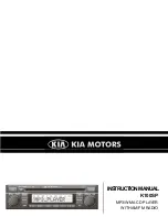 Предварительный просмотр 1 страницы Kia K100SP Instruction Manual