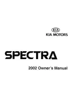 Предварительный просмотр 1 страницы Kia Spectra 2002 Owner'S Manual