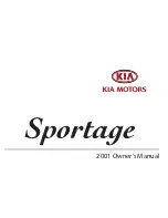 Предварительный просмотр 1 страницы Kia Sportage 2001 Owner'S Manual