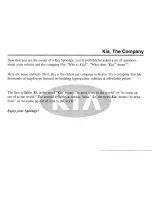 Предварительный просмотр 2 страницы Kia Sportage 2001 Owner'S Manual