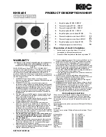 Preview for 1 page of KIC KHB 604 Product Description Sheet