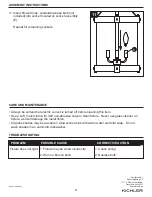 Preview for 8 page of Kichler Lighting 0616010 Safety Information Manual