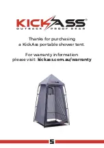 Предварительный просмотр 6 страницы KickAss PORTABLE SHOWER TENT Manual