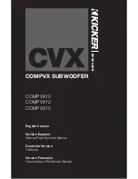 Preview for 1 page of Kicker 10CVX102 Owner'S Manual