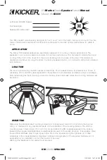 Предварительный просмотр 2 страницы Kicker 41KM604W Quick Start Manual