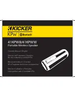 Preview for 1 page of Kicker 41KPWB Owner'S Manual