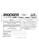 Предварительный просмотр 2 страницы Kicker 5X400.2 Owner'S Manual