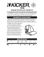 Kicker Comp TC10 Installation Instructions preview