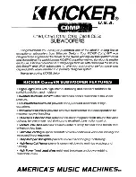 Preview for 1 page of Kicker CompVR C18d Manual