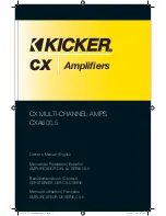 Kicker CXA600.5 Owner'S Manual preview