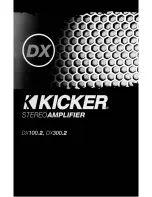 Kicker DX100.2 Owner'S Manual preview