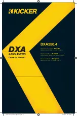 Предварительный просмотр 1 страницы Kicker DXA250.4 Owner'S Manual