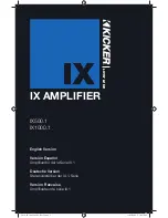 Kicker IX AMPLIFIER 10IX1000.1 Owner'S Manual preview