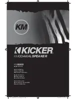 Kicker KM6000 Manual preview