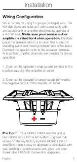 Preview for 5 page of Kicker KM604 Owner'S Manual