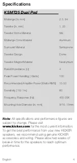 Preview for 4 page of Kicker KSMT25 Owner'S Manual