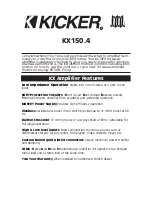 Preview for 1 page of Kicker KX150.4 User Manual