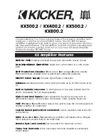 Preview for 1 page of Kicker KX300.2 User Manual