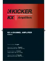 Предварительный просмотр 1 страницы Kicker KX400.4 Owner'S Manual