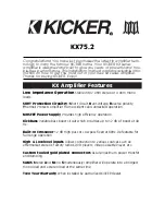 Предварительный просмотр 1 страницы Kicker KX75.2 User Manual