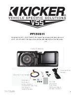 Preview for 1 page of Kicker PF150S11 Assembly Manual