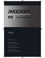 Kicker PSC65 Owner'S Manual preview